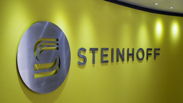 A company sign stands inside the Steinhoff International Holdings NV company headquarters in Stellenbosch, South Africa, on Monday, May 14, 2018. Until December, Heather Sonn was running a small investment firm in Cape Town. Then an accounting scandal erupted at Steinhoff and she was tapped to chair the board.