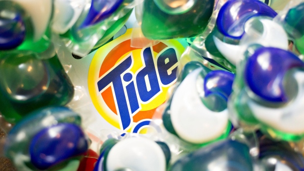 Procter & Gamble Co. Tide Pods brand laundry detergent is arranged for a photograph in Tiskilwa, Illinois, U.S., on Monday, Jan. 22, 2018. Procter & Gamble is scheduled to report quarterly earnings on January 23.