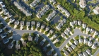 Aerial view of homes and partially developed lots in neighbourhoods northwest of Atlanta. Bloomberg/