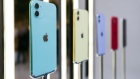Different colored Apple Inc. iPhone 11 smartphones stand on display inside the Regent Street Apple store during a product launch event in London, U.K., on Friday, Sept. 20, 2019. Apple's new iPhones with camera enhancements and improved battery life go on sale today. Photographer: Chris Ratcliffe/Bloomberg