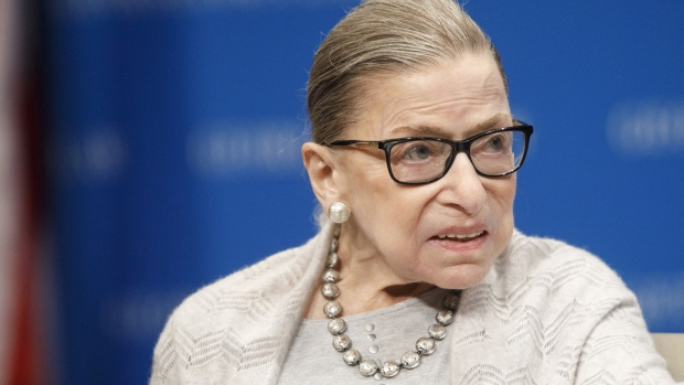 WASHINGTON, DC - SEPTEMBER 12: Supreme Court Justice Ruth Bader Ginsburg delivers remarks at the Georgetown Law Center on September 12, 2019, in Washington, DC. Justice Ginsburg spoke to over 300 attendees about the Supreme Court's previous term. (Photo by Tom Brenner/Getty Images)