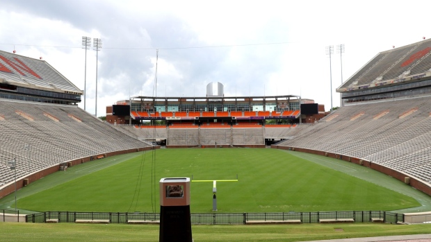 CLEMSON, SOUTH CAROLINA - JUNE 10: A view of Clemson Memorial Stadium on the campus of Clemson University on June 10, 2020 in Clemson, South Carolina. The campus remains open in a limited capacity due to the Coronavirus (COVID-19) pandemic. (Photo by Maddie Meyer/Getty Images)