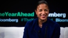 Susan Rice, former U.S. national security advisor, smiles during the Bloomberg Year Ahead Summit in New York, U.S., on Thursday, Nov. 7, 2019. The summit addresses the most important trends, issues and challenges every executive will need to consider in 2020 and beyond.