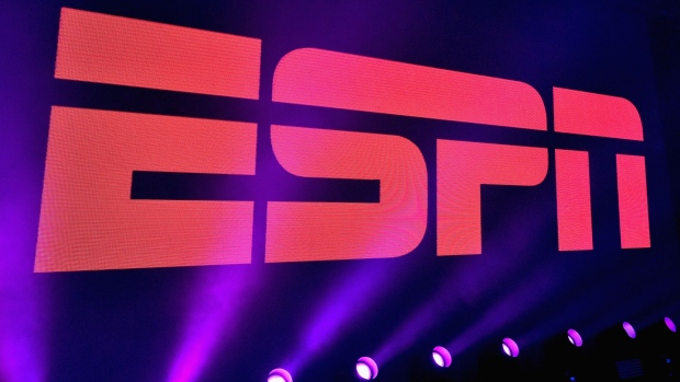 SAN FRANCISCO, CA - FEBRUARY 05: A view of the logo during ESPN The Party on February 5, 2016 in San Francisco, California. (Photo by Mike Windle/Getty Images for ESPN) Photographer: Mike Windle/Getty Images North America