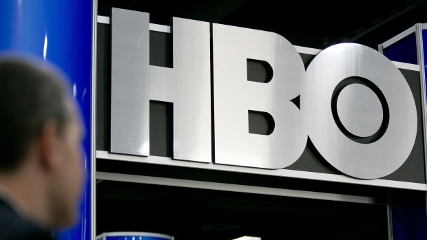 The logo of Home Box Office Inc. (HBO) is seen on the exhibit floor during the National Cable and Telecommunications Association (NCTA) Cable Show in Washington, D.C., U.S., on Tuesday, June 11, 2013.