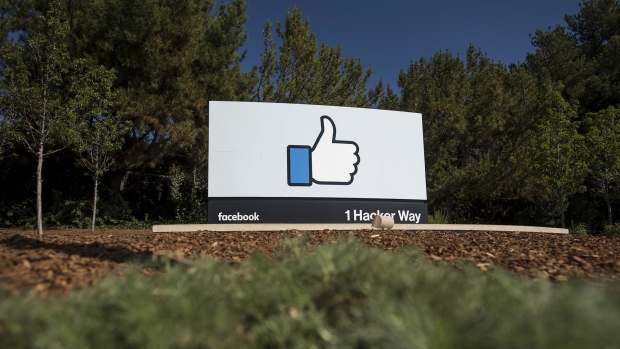 The "Like" logo is displayed at Facebook headquarters in Menlo Park, California. Photographer: David Paul Morris/Bloomberg