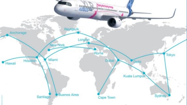 Airbus' A321XLR Range Map