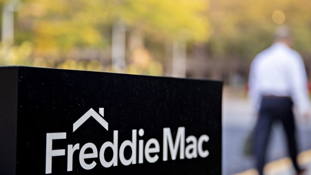 Signage stands outside the Freddie Mac headquarters in McLean, Virginia, U.S., on Tuesday, Oct. 1, 2019. Freddie and Fannie Mae will be allowed to boost their capital by billions of dollars to protect against potential losses, a key step in the Trump administration's push to free the mortgage giants from U.S. control. Photographer: Andrew Harrer/Bloomberg