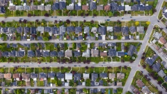 Residential homes stand in this aerial photograph taken above Burnaby, British Columbia, Canada, on Monday, June 3, 2019. The Canada Mortgage and Housing Corp. is scheduled to release housing starts figures on June 10. Photographer: SeongJoon Cho/Bloomberg
