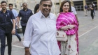 Mukesh Ambani and his wife Nita Ambani in Mumbai in 2019.