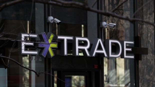 SAN FRANCISCO, CALIFORNIA - FEBRUARY 20: A sign is posted in the exterior of an E*Trade office on February 20, 2020 in San Francisco, California. Morgan Stanley announced plans to buy online discount brokerage E*Trade in an estimated $13 billion all-stock deal. (Photo by Justin Sullivan/Getty Images) Photographer: Justin Sullivan/Getty Images North America
