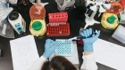 A technician prepares a sample inside a laboratory in Hong Kong.