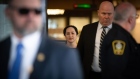Meng Wanzhou, chief financial officer of Huawei Technologies Co., center left, leaves the Supreme Court following an extradition hearing in Vancouver, British Columbia, Canada, on Wednesday, May 27, 2020. Meng failed to persuade a Canadian judge to end extradition proceedings, keeping her under house arrest in Vancouver as the fight against U.S. efforts to prosecute her moves forward. Photographer: Darryl Dyck/Bloomberg