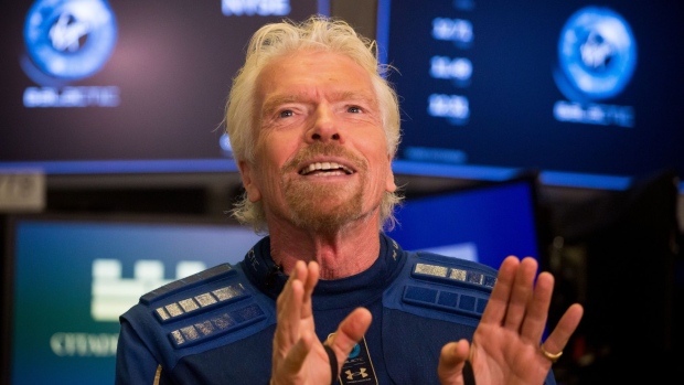 Richard Branson at Virgin Galactic Holdings Inc.'s IPO at the New York Stock Exchange on Oct. 28, 2019.