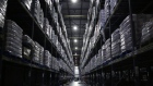 Pallets of ice cream sit stacked inside a refrigerated warehouse at a Kroger Co. grocery distribution center in Louisville, Kentucky, U.S., on Friday, March 20, 2020. The coronavirus pandemic is leading Americans to buy more groceries, from poultry to dried goods, as they prepare for an extended period of so-called social distancing. Photographer: Luke Sharrett/Bloomberg