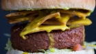 A 'my way' burger, made with a Beyond Meat Inc. plant-based burger patty, sits on the kitchen pass ready to serve inside a TGI Friday's Inc. restaurant in Moscow, Russia, on Friday, Sept. 27, 2019. McDonald’s Corp. has selected Beyond Meat’s faux-meat patties for a plant-based burger test in Canada.
