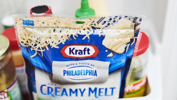 Kraft Heinz Co. Kraft band cheese is arranged for a photograph in Brooklyn Borough of New York, U.S., on Friday, July 24, 2020. Kraft Heinz Co. is scheduled to release earnings figures on July 30. 