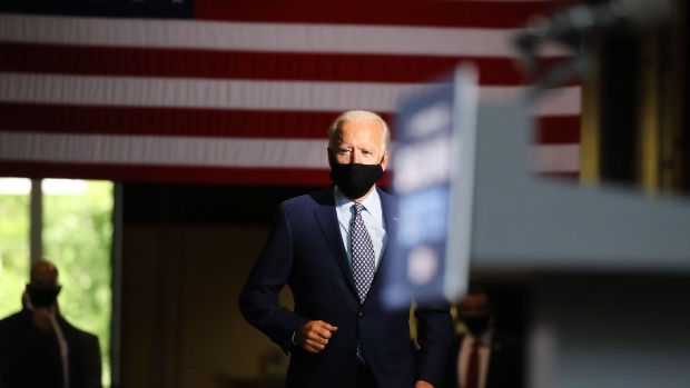Joe Biden campaigns in Dunmore, Pennsylvania on July 9.