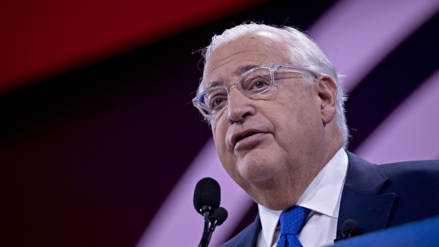 David Friedman, U.S. ambassador to Israel, speaks during the AIPAC policy conference in Washington, D.C., U.S., on Tuesday, March 26, 2019. The pro-Israel lobbying groups three-day meeting in Washington kicked off Sunday and features speeches from Vice President Mike Pence, Secretary of State Michael Pompeo, and the Democratic and Republican leaders of the House and Senate, as well as Israeli officials.