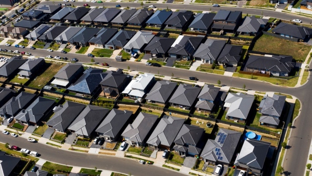 SYDNEY, AUSTRALIA - OCTOBER 23: An aerial view of the sprawling new housing estates of Oran Park on October 23, 2019 in Sydney, Australia. The local Government area of Camden is one of the fastest growing areas in Australia, with a boom in residential and commercial development. Housing prices are also expected to rise with the announcement of two new Metro West stations to be built in the Western Sydney area. (Photo by Brook Mitchell/Getty Images)