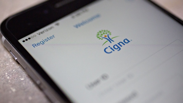 The Cigna Corp. myCigna application is displayed on an Apple Inc. iPhone in Washington, D.C., U.S., on Thursday, April 26, 2018. Cigna Corp. is scheduled to release earnings figures on May 3. Photographer: Andrew Harrer/Bloomberg