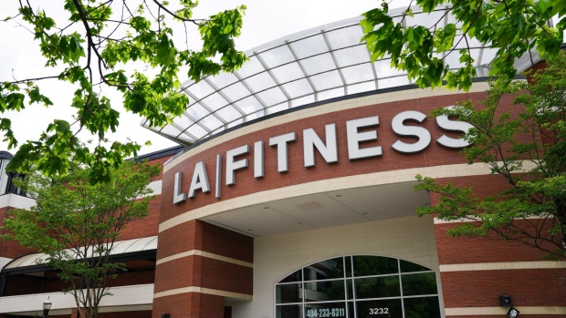 A closed LA Fitness Ltd. gym stands in Atlanta, Georgia, U.S., on Friday, April 24, 2020. Georgia's hair salons, tattoo parlors, bowling alleys, and other nonessential businesses were permitted to reopen on Friday, after Governor Brian Kemp announced earlier this week that he'd ease the state's stay-at-home order. Photographer: Elijah Nouvelage/Bloomberg