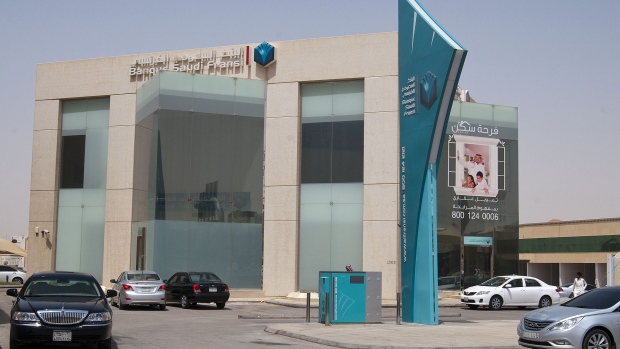 The offices of Banque Saudi Fransi stand in Riyadh, Saudi Arabia. Banque Saudi Fransi was the sixth largest broker in the kingdom last year, according to data from the stock exchange.