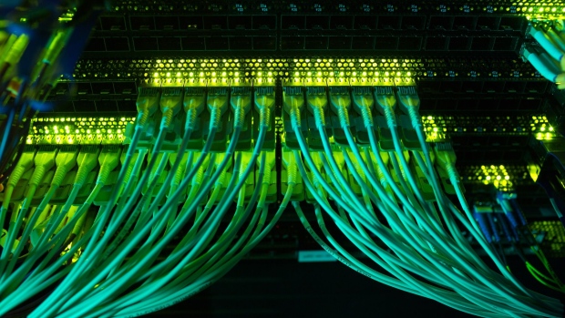 Green lights illuminate cable terminals on the Sberbank and SberCloud Christofari supercomputer during an event to mark its launch into commercial operation inside the Sberbank PJSC data processing center (DPC) at the Skolkovo Innovation Center in Moscow, Russia, on Monday, Dec. 16, 2019. As Sberbank expands its technology offerings, the Kremlin is backing legislation aimed at keeping the country's largest internet companies under local control by limiting foreign ownership. Photographer: Andrey Rudakov/Bloomberg