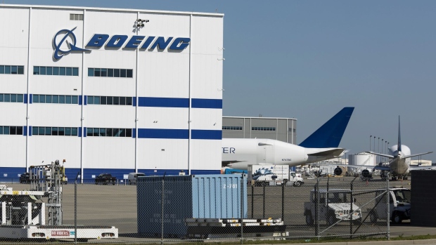 The Boeing Co. manufacturing facility stands in North Charleston, South Carolina, U.S., on Monday, May 4, 2020. Boeing is restarting its 787 operations at the plant for the first time since April 8, including all operations that were suspended because of the Covid-19 pandemic, ABC News reported.