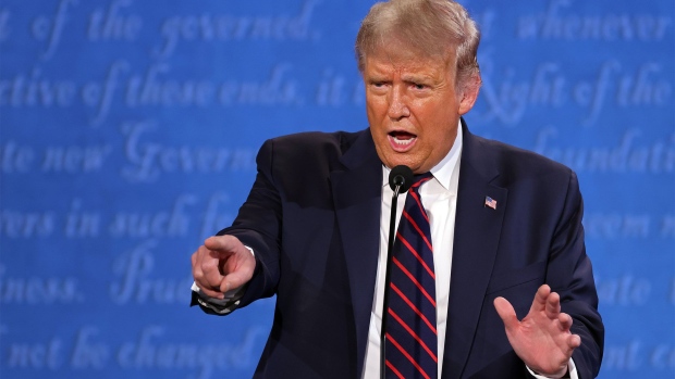 CLEVELAND, OHIO - SEPTEMBER 29: U.S. President Donald Trump participates in the first presidential debate against Democratic presidential nominee Joe Biden at the Health Education Campus of Case Western Reserve University on September 29, 2020 in Cleveland, Ohio. This is the first of three planned debates between the two candidates in the lead up to the election on November 3. (Photo by Win McNamee/Getty Images)