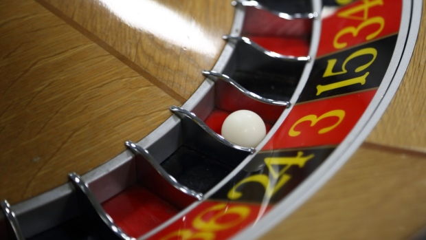 A ball sits on a spinning roulette wheel at the Japan Casino School in Tokyo, Japan, on Monday, June 16, 2014. At Japan Casino School, anticipation for the passage of the bill to legalize casinos has helped to enroll about 60 students in April, the second highest since its start in 2004, said principal Masayoshi Oiwane. Photographer: Bloomberg/Bloomberg