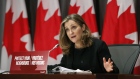 Chrystia Freeland, Canada's deputy prime minister and minister of finance, speaks during a news conference in Ottawa, Ontario, Canada, on Thursday, Sept. 24, 2020. The government is raising the weekly benefit for workers impacted by Covid-19 to C$500 per week.