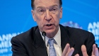 David Malpass, president of the World Bank Group, speaks at a news conference during the annual meetings of the International Monetary Fund (IMF) and World Bank Group in Washington, D.C., U.S., on Thursday, Oct. 17, 2019. The IMF made a fifth-straight cut to its 2019 global growth forecast, citing a broad deceleration across the world's largest economies as trade tensions undermine the expansion.