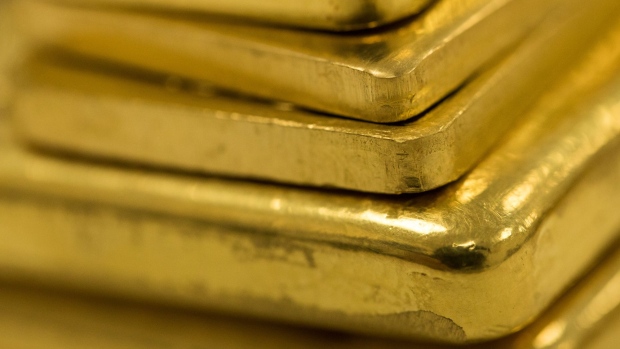 A stack of gold ingots. Photographer: Chris Ratcliffe/Bloomberg
