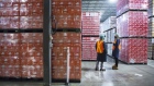 Pallets of beverages at Waterloo’s warehouse. Photographer: Della Rollins/Bloomberg