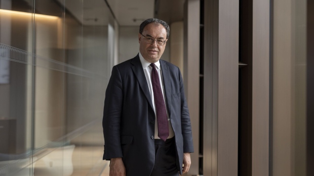 Andrew Bailey, chief executive officer of Financial Conduct Authority, poses for a photograph following a Bloomberg Television interview in London, U.K., on Monday, Sept. 16, 2019. The European Union should urgently reconsider its plan to prohibit some trading in London if a no-deal Brexit occurs next month, according to the U.K.'s top market watchdog.