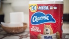Procter and Gamble Co. Charmin brand toilet paper is arranged for a photograph taken in Hastings on Hudson, New York, U.S., on Saturday, Oct. 17, 2020. Proctor & Gamble Co. is scheduled to release earnings figures on October 20. Photographer: Tiffany Hagler-Geard/Bloomberg