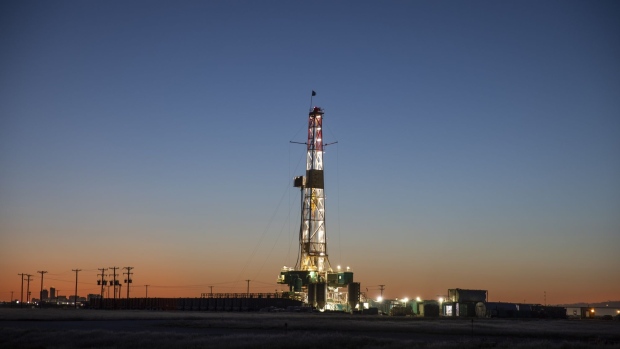 An active oil drilling rig stands in Midland, Texas, U.S, on Thursday, April 23, 2020. Photographer: Matthew Busch/Bloomberg