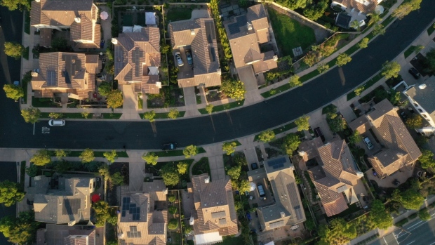 Single-family homes are seen in this aerial photograph taken over a Lennar Corp. development in San Diego, California, U.S., on Tuesday, Sept. 1, 2020. U.S. sales of previously owned homes surged by the most on record in July as lower mortgage rates continued to power a residential real estate market that’s proving a key source of strength for the economic recovery. Photographer: Bing Guan/Bloomberg