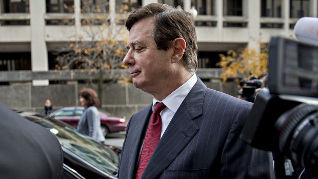 Paul Manafort, former campaign manager for Donald Trump, walks to his vehicle outside the U.S. Courthouse after a bond hearing in Washington, D.C., U.S., on Monday, Nov. 6, 2017.
