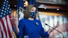 U.S. House Speaker Nancy Pelosi, a Democrat from California, speaks during a news conference at the U.S. Capitol in Washington, D.C., U.S., on Thursday, Oct. 22, 2020. Pelosi said she and Treasury Secretary Steven Mnuchin are "just about there" on a deal for a coronavirus relief package even as there are outstanding differences still being negotiated.