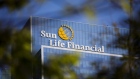 Signage is displayed on the Sun Life Financial Inc. headquarters in Toronto, Ontario, Canada, on Saturday, Aug. 10, 2019. Sun Life reached its lowest ever coupon for any of its bonds with the issuance of its first sustainable notes in a fresh sign that demand for such debt is increasingly driven by general investors scratching for some yield above inflation. Photographer: Brent Lewin/Bloomberg