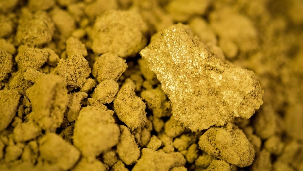 Pure gold precipitate sits in a container at the Uralelectromed Copper Refinery, operated by Ural Mining and Metallurgical Co. (UMMC), in Verkhnyaya Pyshma, Russia, on Thursday, July 30, 2020. Gold surged to a fresh record Friday fueled by a weaker dollar and low interest rates. Silver headed for its best month since 1979. Photographer: Andrey Rudakov/Bloomberg