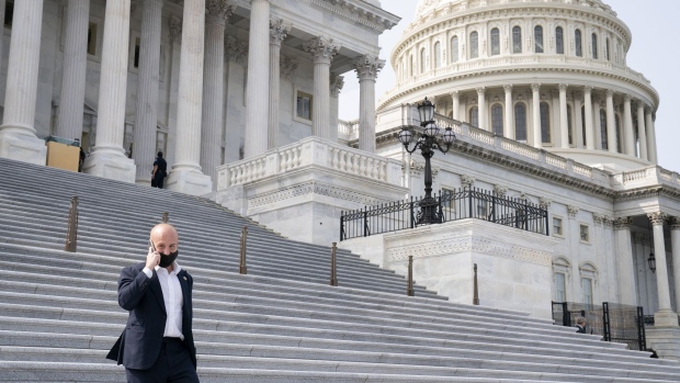Max Rose leaves the U.S. Capitol building in Washington. Photographer: Stefani Reynolds/Bloomberg