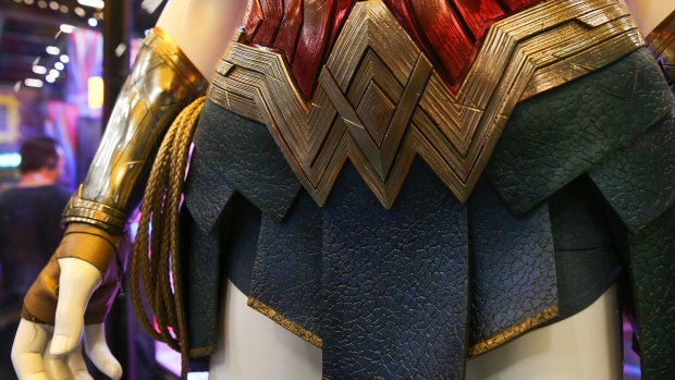 Detail of the original clothe wore by Wonder Woman in 1984 is seen during CCXP 2019 Sao Paulo at Sao Paulo Expo on December 05, 2019 in Sao Paulo, Brazil. 