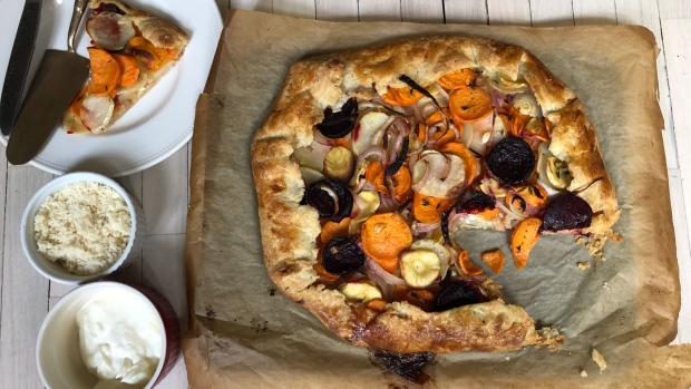 A root vegetable still life yields the exceptional galette. Photographer: Kate Krader/Bloomberg