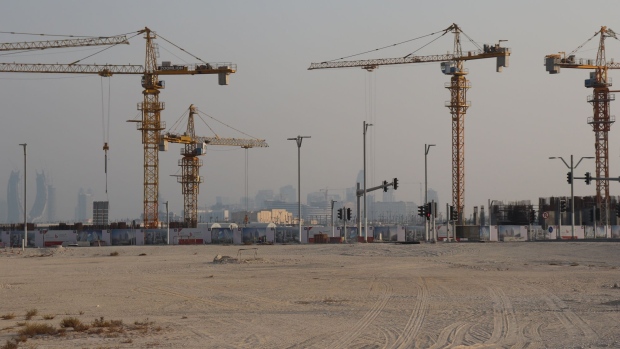Lusail stadium under construction ahead of the 2022 World Cup Final, in Lusail. Photographer: Simone Foxman/Bloomberg