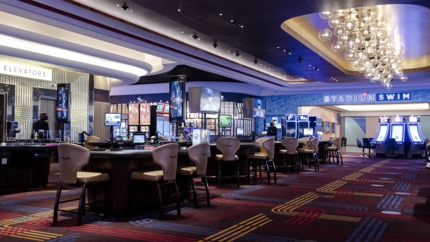 Table games and slot machines ahead of the grand opening of Circa Resort & Casino in Las Vegas, Nevada, U.S., on Tuesday, Oct. 27, 2020. Circa, which opens to the public on Wednesday, is the first newly built resort of its size since the Cosmopolitan of Las Vegas opened in 2010 and occupies the site of the former Las Vegas Club in downtown. Photographer: Bridget Bennett/Bloomberg