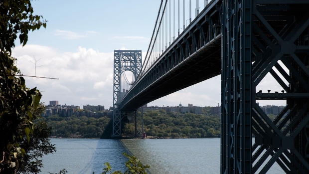 FORT LEE, NJ - SEPTEMBER 7: A view of the George Washington Bridge from Fort Lee Historic Park, September 7, 2016 in Fort Lee, New Jersey. Jury selection begins on Thursday for the New Jersey 'Bridgegate' trial. Two former allies of New Jersey Governor Chris Christie stand accused of intentionally causing traffic gridlock in Fort Lee during morning rush hour for a week in September 2013. (Photo by Drew Angerer/Getty Images) Photographer: Drew Angerer/Getty Images