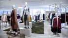Clothing is displayed during a media preview at the Nordstrom Inc. store in New York, U.S., on Monday, Oct. 21, 2019. on Tuesday, Oct. 21, 2019. When Nordstrom inaugurates its much-hyped mega-store in a skyscraper overlooking Central Park this week, it will be the biggest new retail space the city has seen in over half a century. Photographer: Mark Abramson/Bloomberg